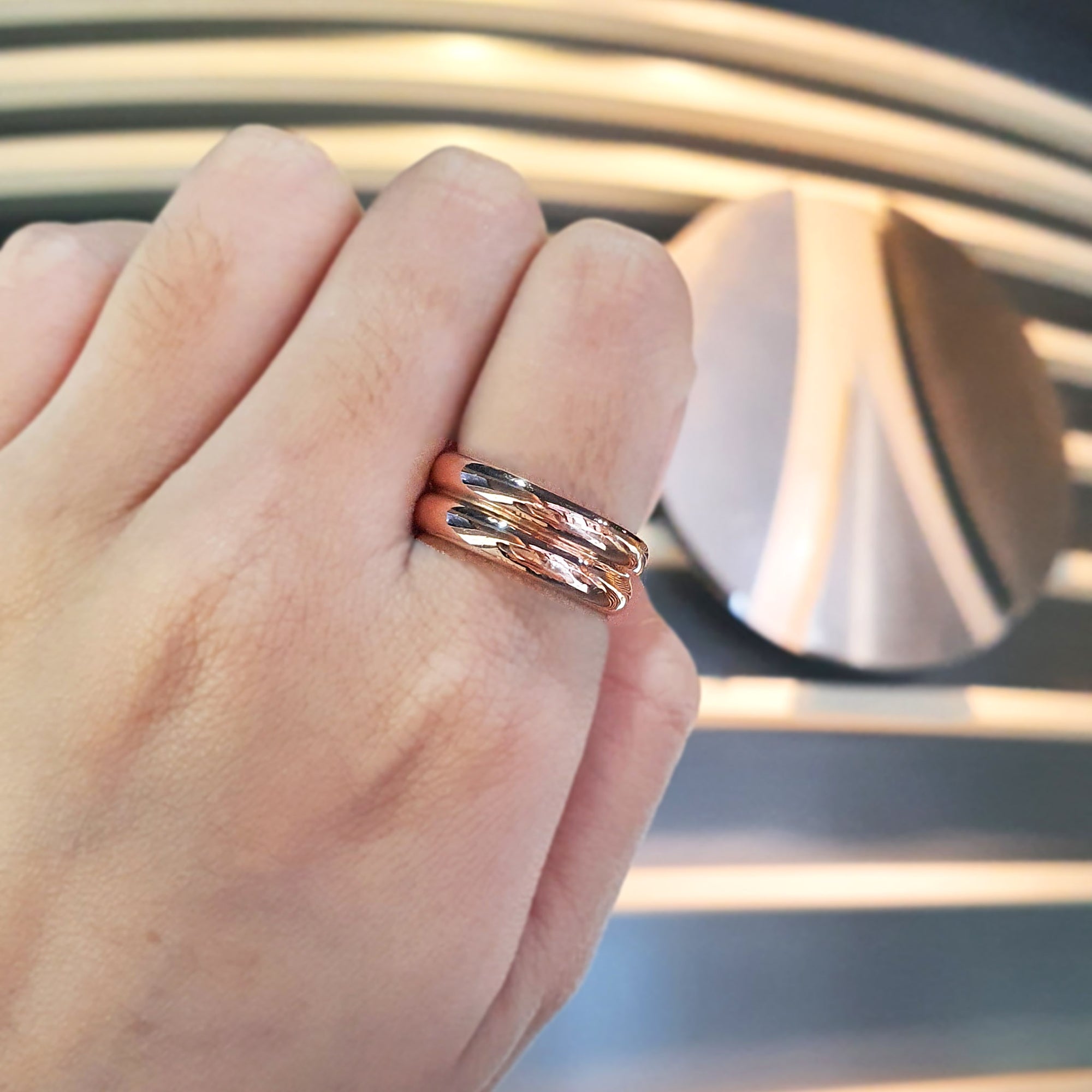 RJ Gold Orbium Rose Fusion Gold Ring AU384