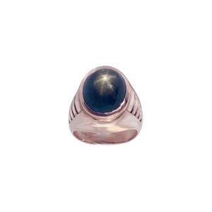 Alexio Black Star Sapphire Men's Ring W182 AU386