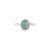 Dainty Paraiba Halo Oval Ring AU394