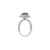 Diana Petal Halo Oval Diamonds Ring Unheated Blue Sapphire 1.3CT AU398