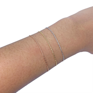 Ovaro Rolo Chains 14k / 18k Gold 1MM / 1.3MM W230