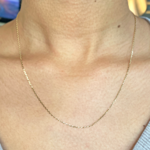 Ovaro Rolo Chains 14k / 18k Gold 1MM / 1.3MM W230