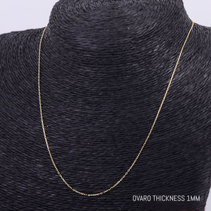 Ovaro Rolo Chains 14k / 18k Gold 1MM / 1.3MM W230