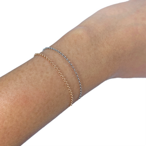 Pearl Rolo Chains 14k Gold 1.5MM W232