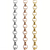Pearo Pearl Rolo Chains 14k Gold 1.5MM W232