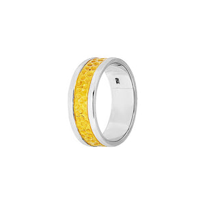 Euhoy Bicolour Hammered Ring AU413