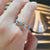 Azure Half Eternity Ring - Blue Yellow Round AG784