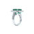 Baz Gemstone Halo Ring - Green Emerald 2021-092