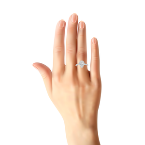Benhui Pear Halo Engagement Ring - 0.60CT 2022-074