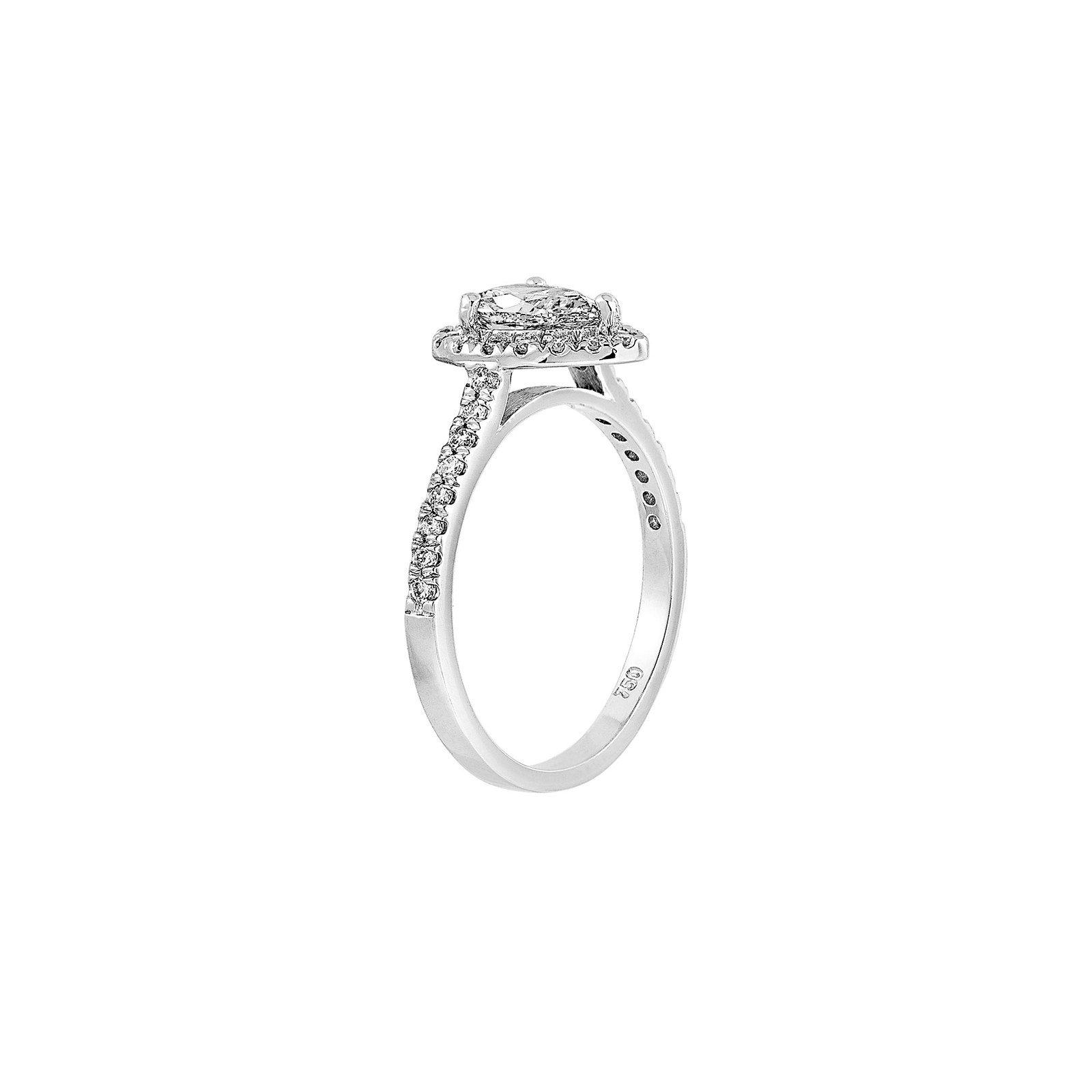 Benhui Pear Halo Engagement Ring - 0.60CT 2022-074
