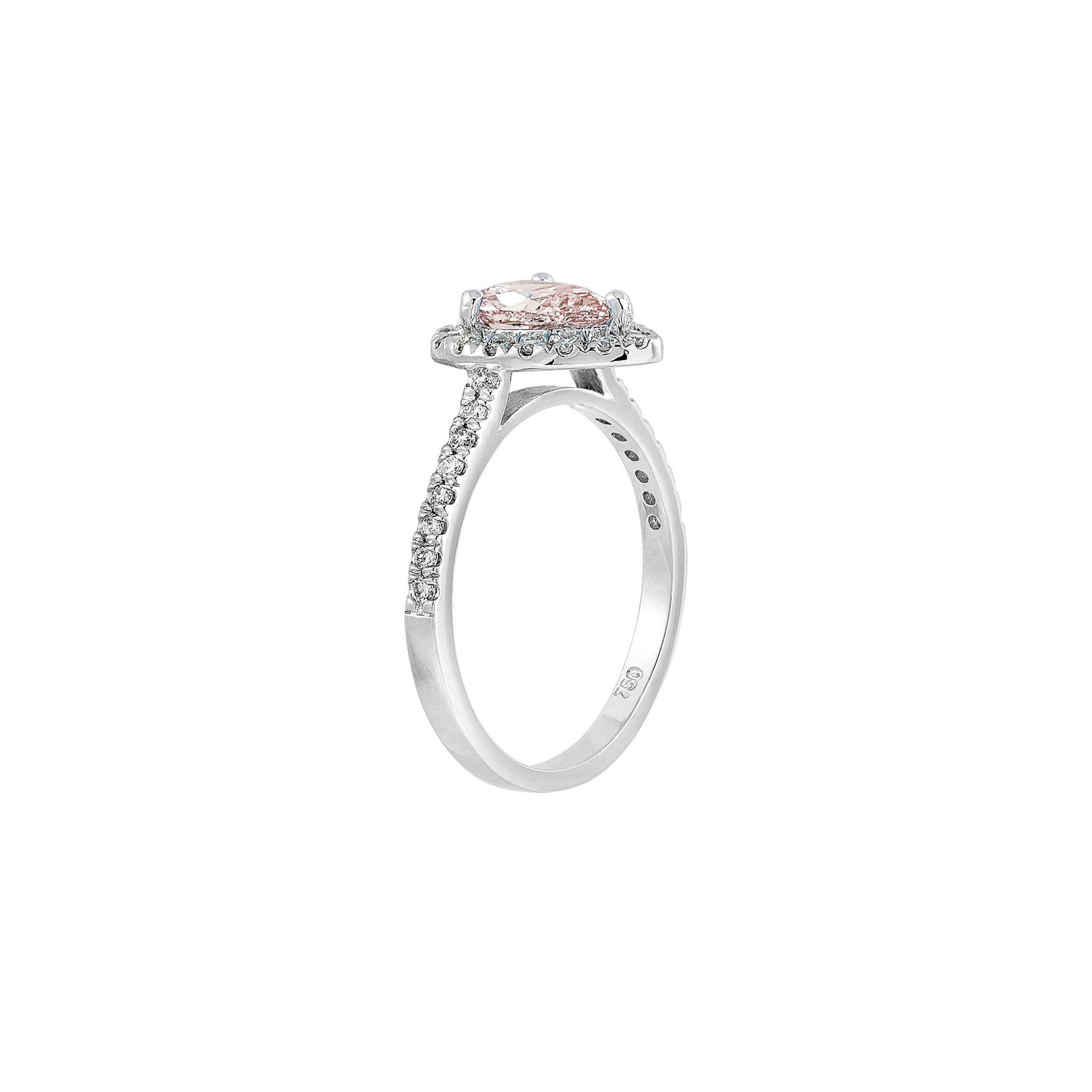 Light pink sales diamond ring