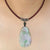 Bird and Flower Jade Pendant M447