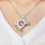 Constalo Gemstone Halo Pendant - Pink Round W210