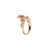 Crown Milgrain Solitaire Gemstone Ring - Pink Oval 2021-187