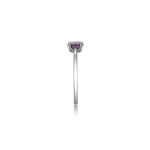 Cyntha Solitaire Pinched Shank Ring - Pink Long Cushion 2021-015