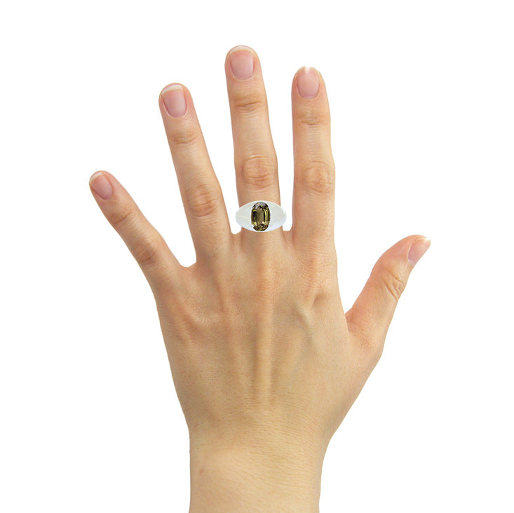 Ando Men Facet Gemstone Ring Medium - Colour Change Stone D800