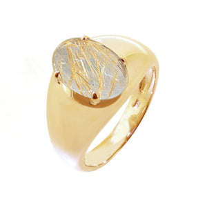 Ando Men Gemstone Ring Medium - Golden Oval 5.5CT D800