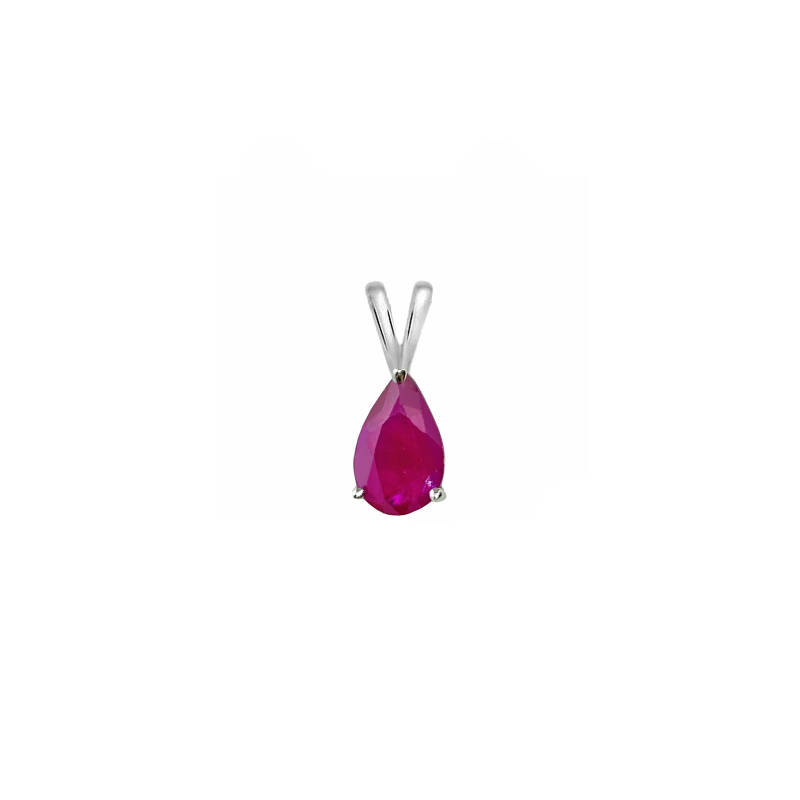 Denisa Split Bail Solitaire Pendant - Red Pear 2021-182