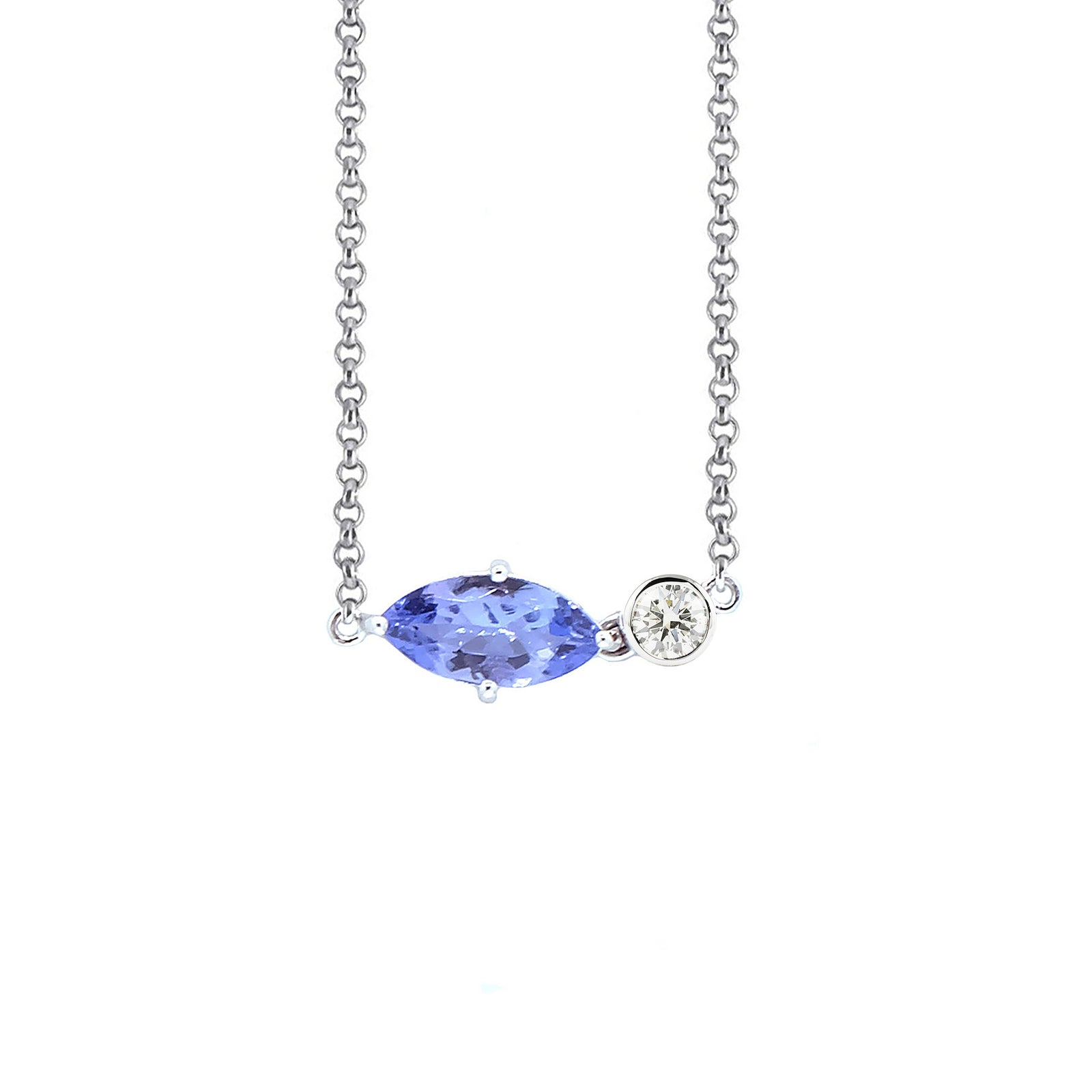 Dosh Alexis Two Stones Necklace - Tanzanite Marquise 2020-167