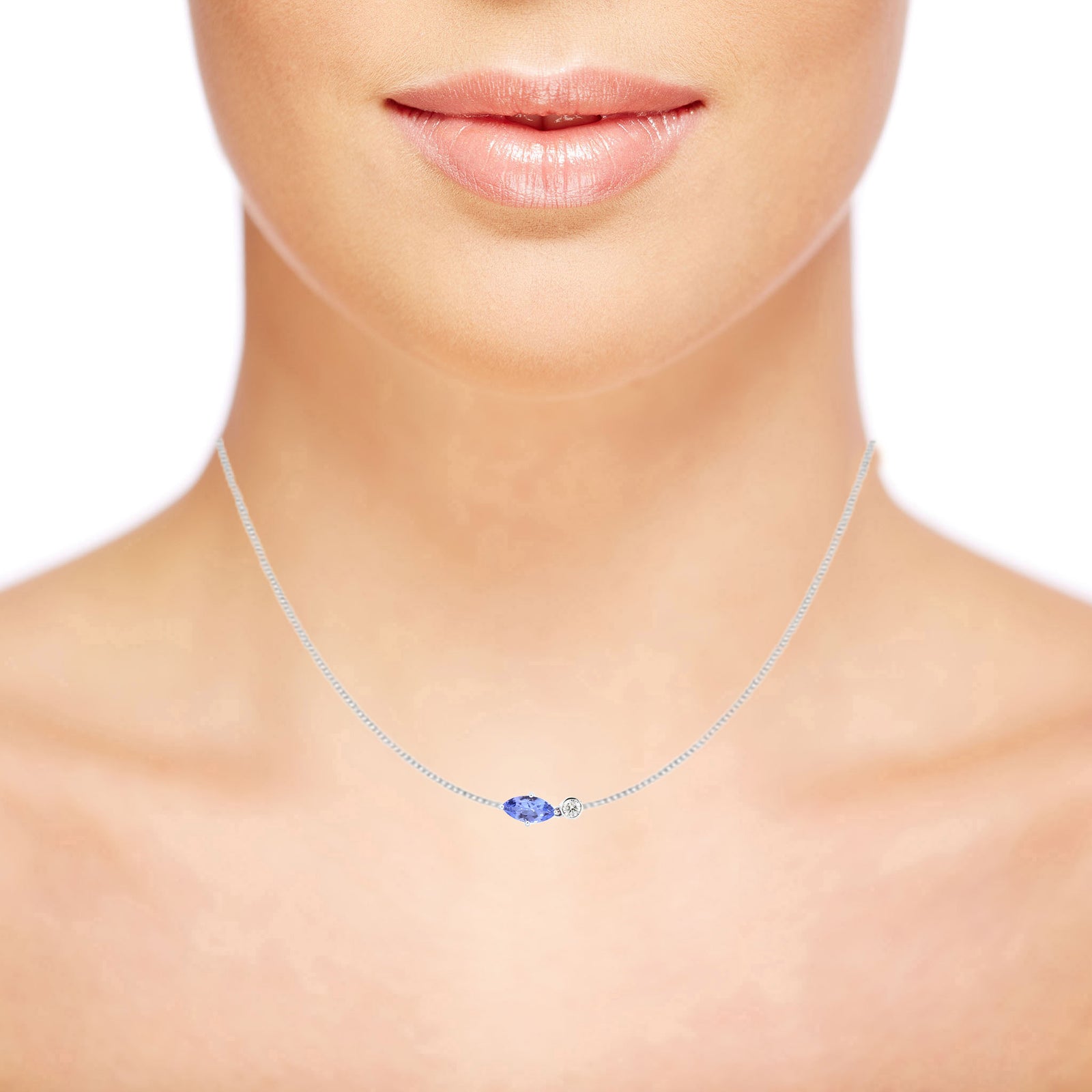 Dosh Alexis Two Stones Necklace - Tanzanite Marquise 2020-167