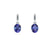 Chandy Solitaire Detachable Huggies Earrings - Tanzanite Oval 2021-014