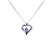 Evie Heart Solitaire Gemstone Pendant - Purple Oval 2021-176