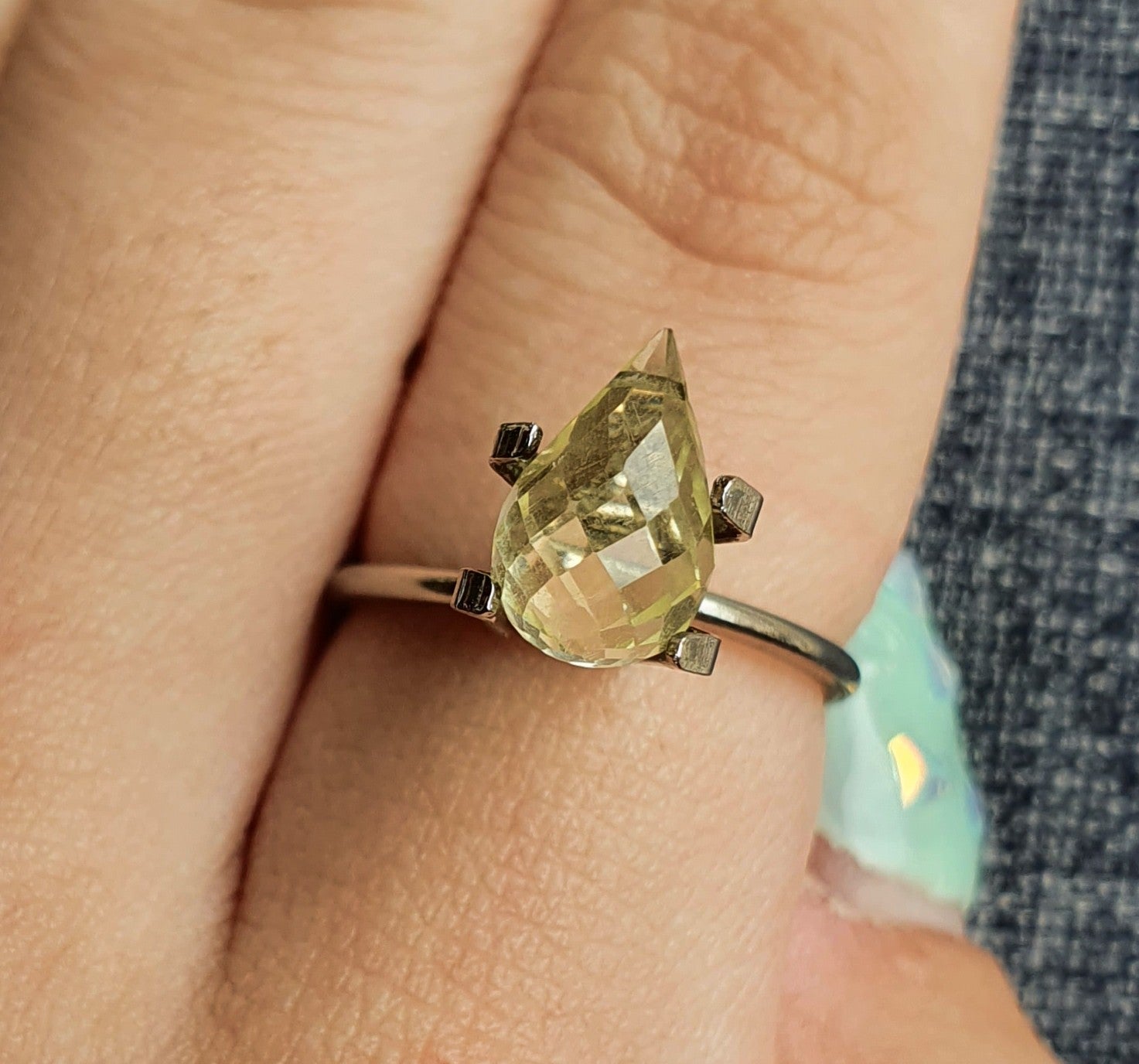 Citrine Pear Briollete Pair 3CT G005