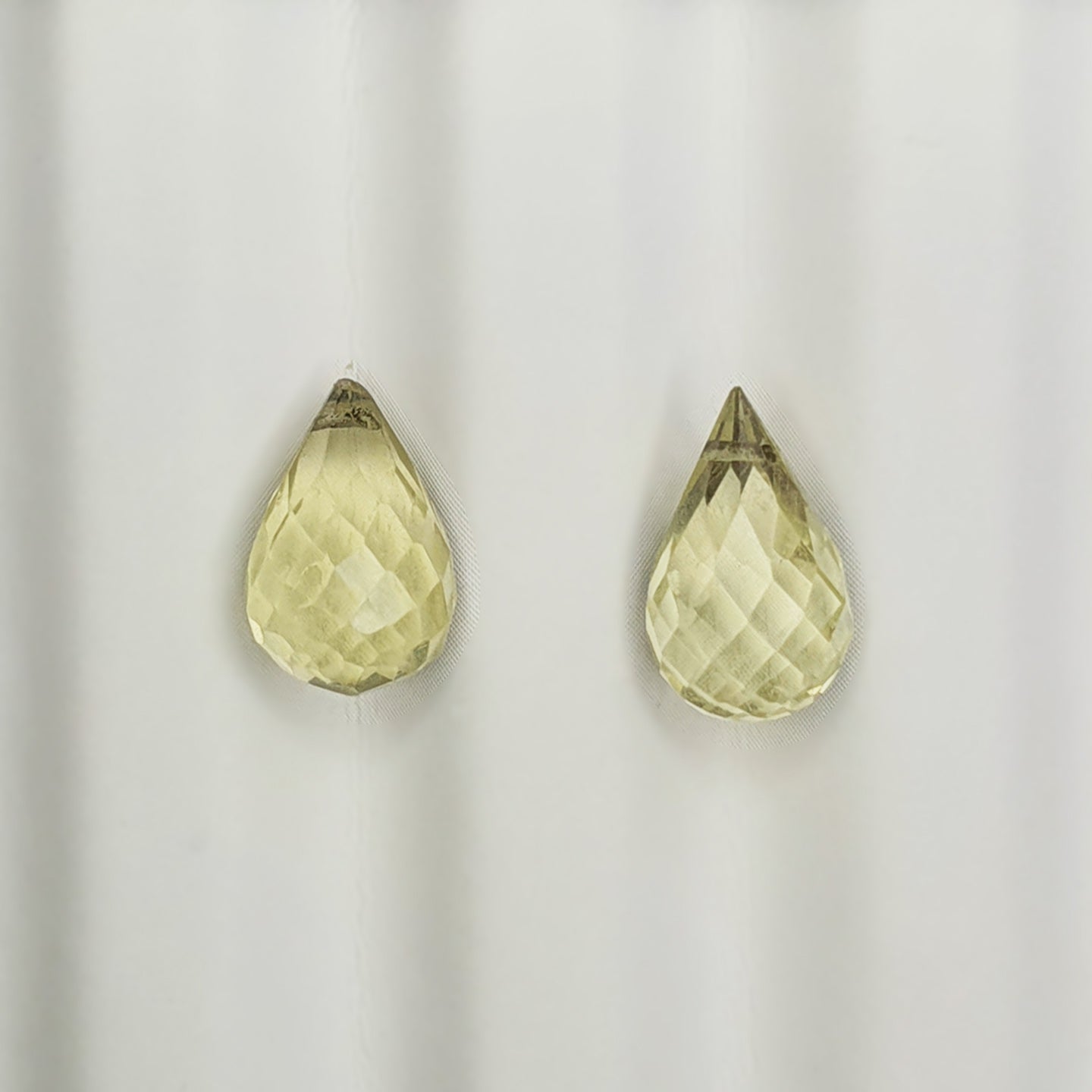 Citrine Pear Briollete Pair 3CT G005