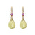 Rosie Bar Dangling Earrings - Yellow Pear W062