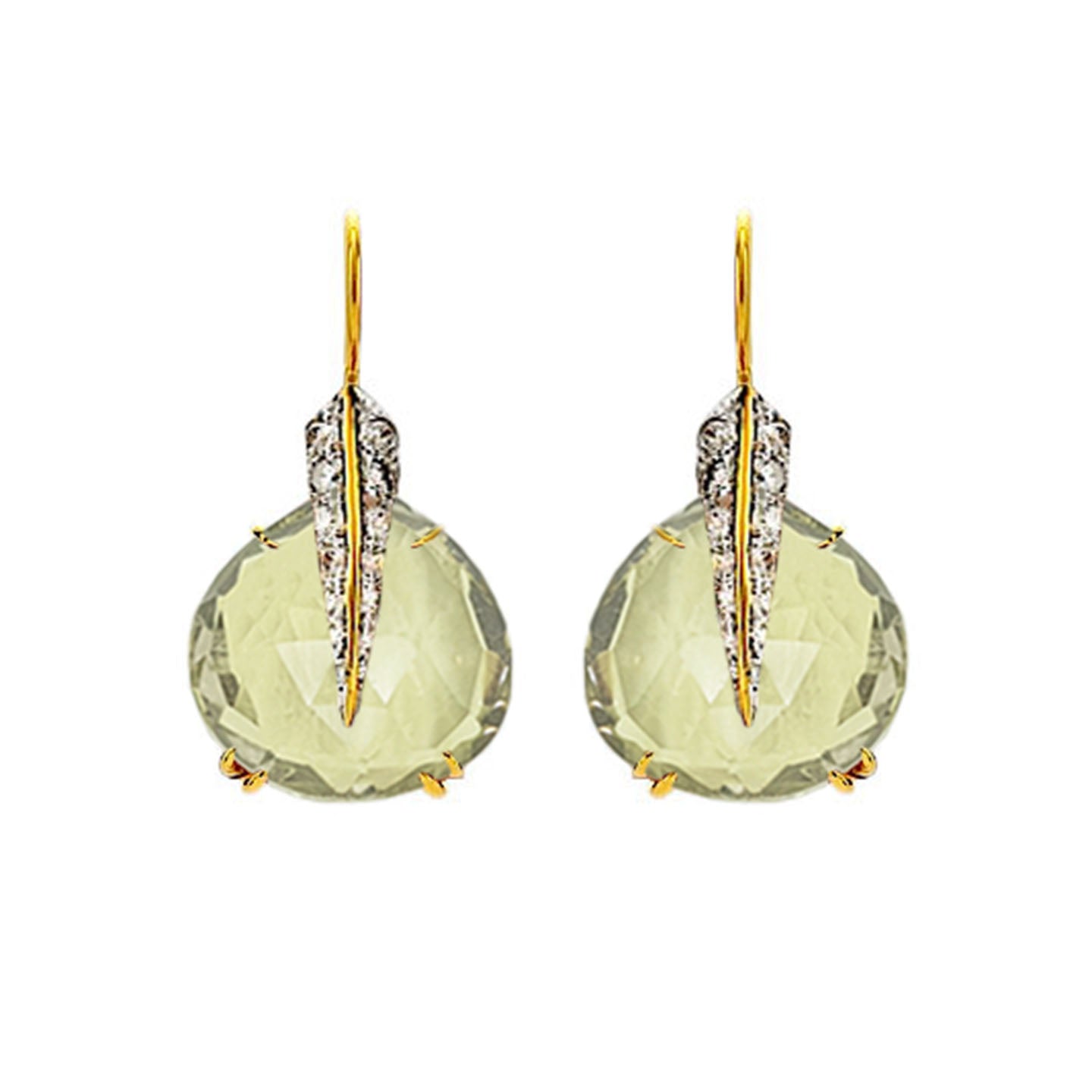 Mazuki Contemporary Earrings - Yellow Pear W066