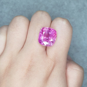 Mogok Burmese Unheated Pink Sapphire Cushion 18.5CT G009