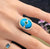 Zade Halo Ring - Electric Blue W069
