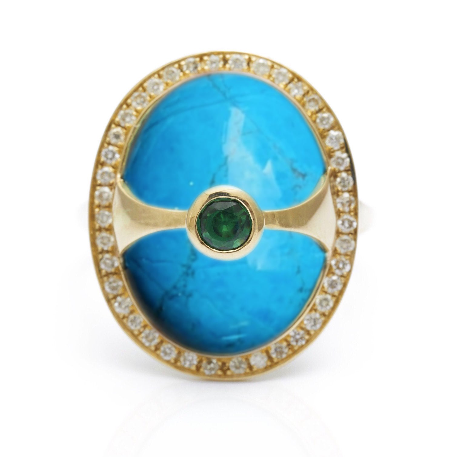 Zade Halo Ring - Electric Blue W069