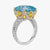 Rushial Cocktail Ring - Electric Blue Cushion W075