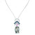 Lovito Drop Necklace - Green Oval W076
