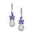 Iguni Multi Stone Dangling Earrings - Light Purple Pear W081