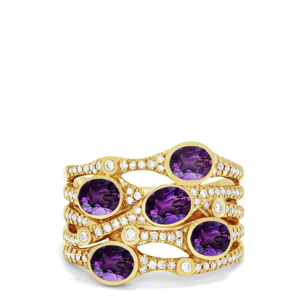 Kingston Layer Ring - Purple Oval W084