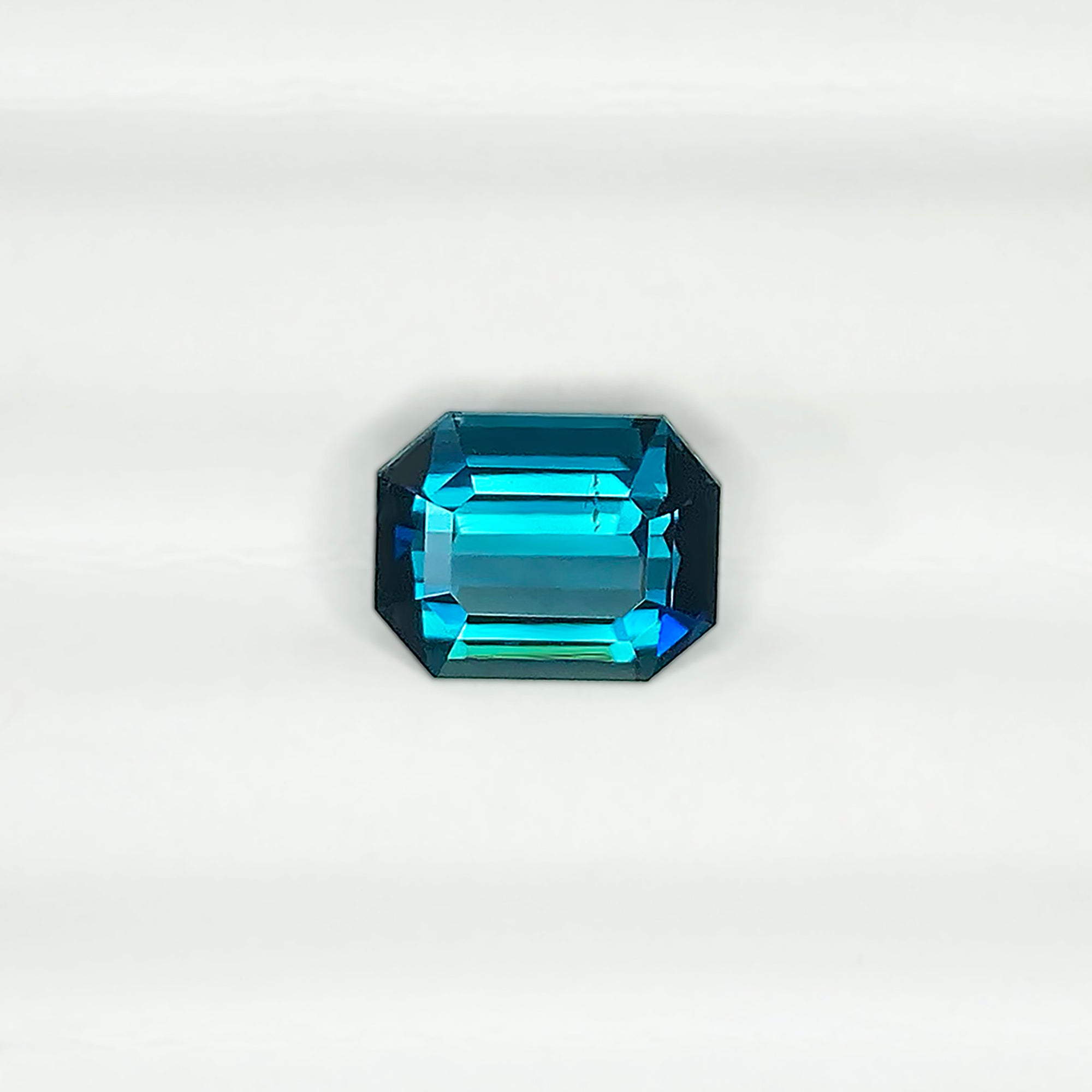 Blue Tourmaline Emerald Step Cut 2.5CT G043