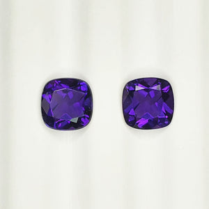 Amethyst Cushion Cut 4CT Pairs G050