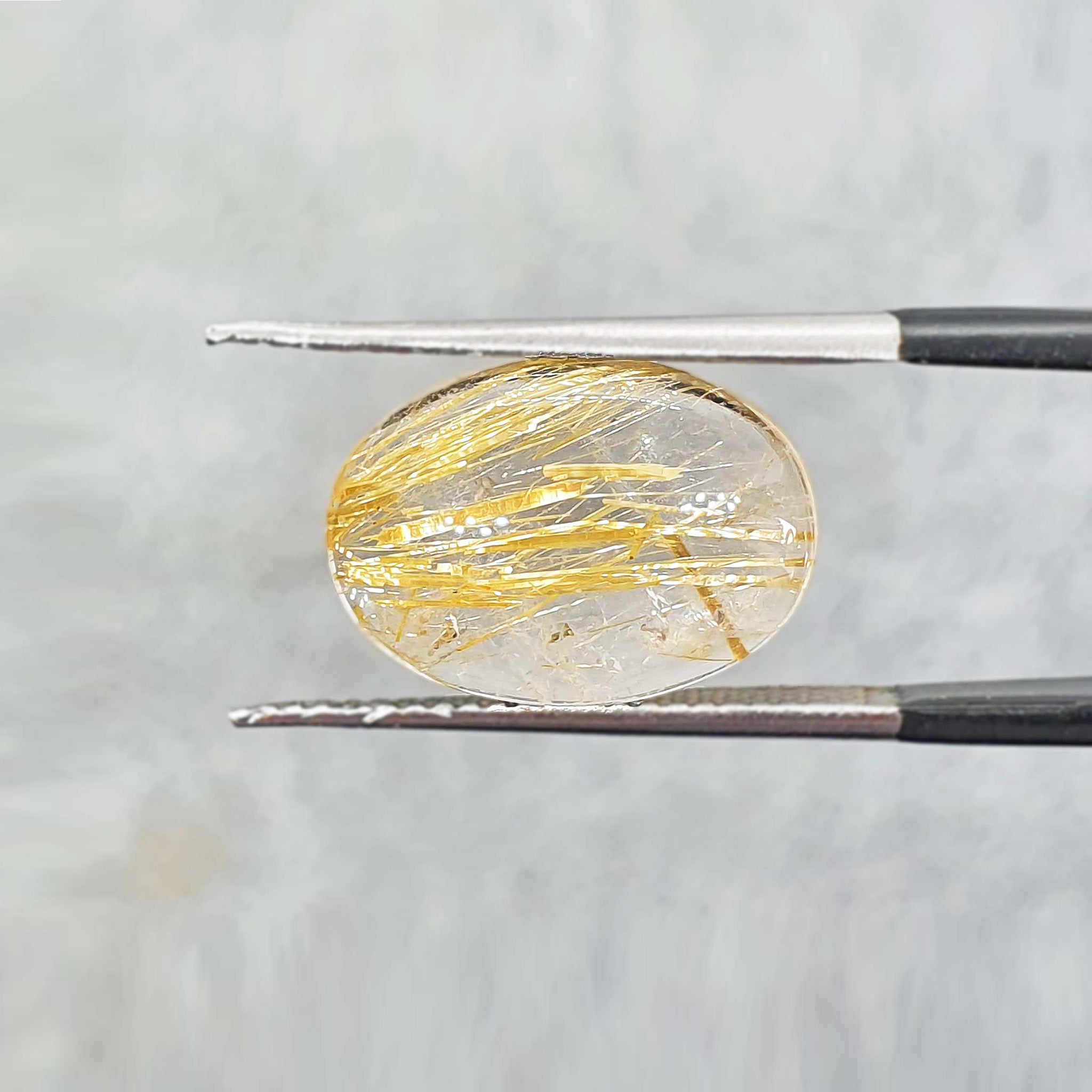 Gold in quartz best sale cabochon