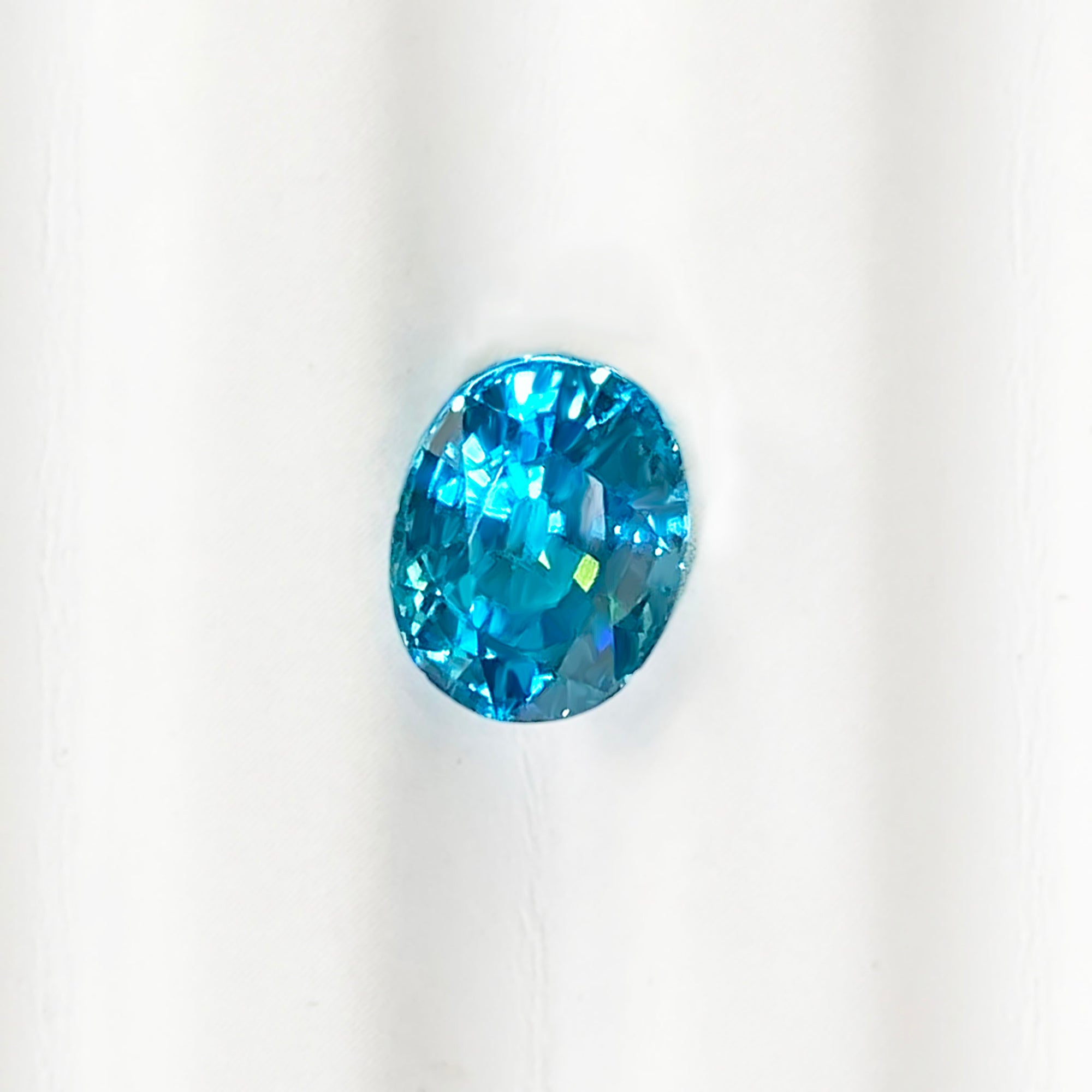 Blue Zircon Oval Mixed Cut 4.52CT G065