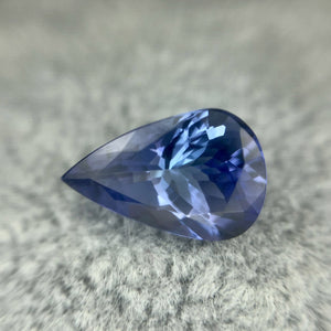 UNHEATED TANZANITE PEAR 2.7 LONGISH G091