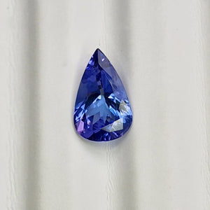 UNHEATED TANZANITE PEAR 2.7 LONGISH G091