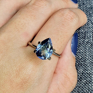 UNHEATED TANZANITE PEAR 3.28 CT G093