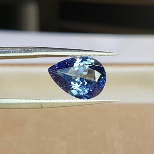 UNHEATED TANZANITE PEAR 3.28 CT G093