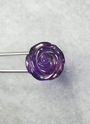 Amethyst Rose Carved 50.08CT G147