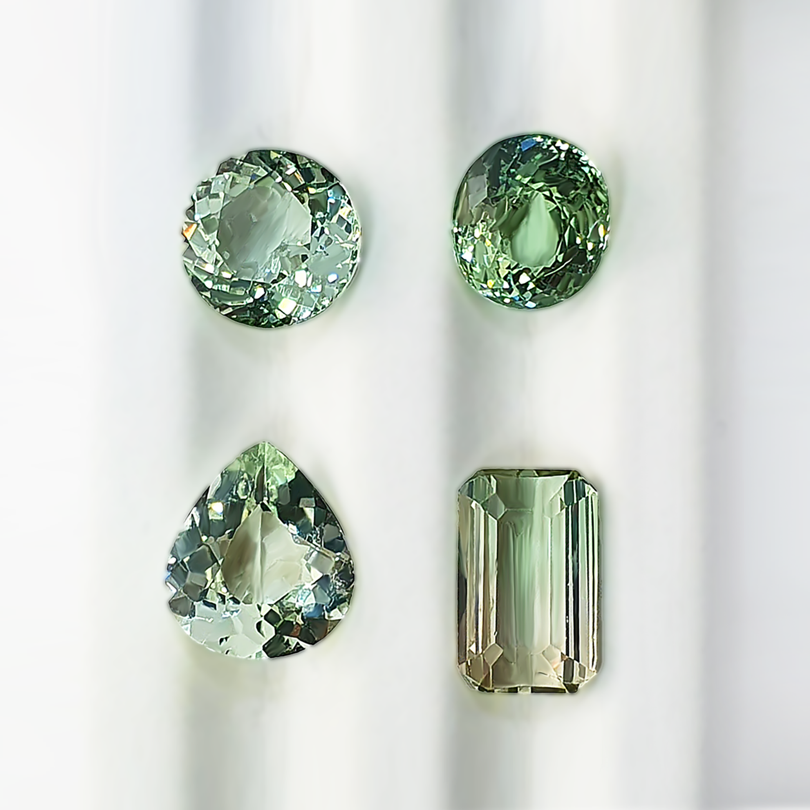 Mint Tourmaline Pear, Oval, Round, Emerald 2.5-3CT G186-G189