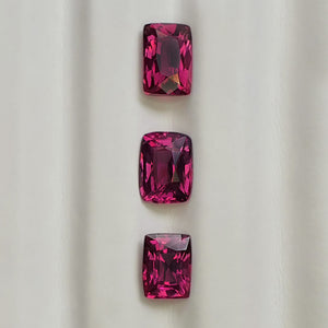 Pink Spinel Baguette 2.36CT 1.86CT 1.53CT G197 G198 G199