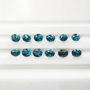 Blue Zircon Side Stones - Oval G221-2