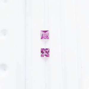 Pink Sapphire Princess Pair 0.76CT G241